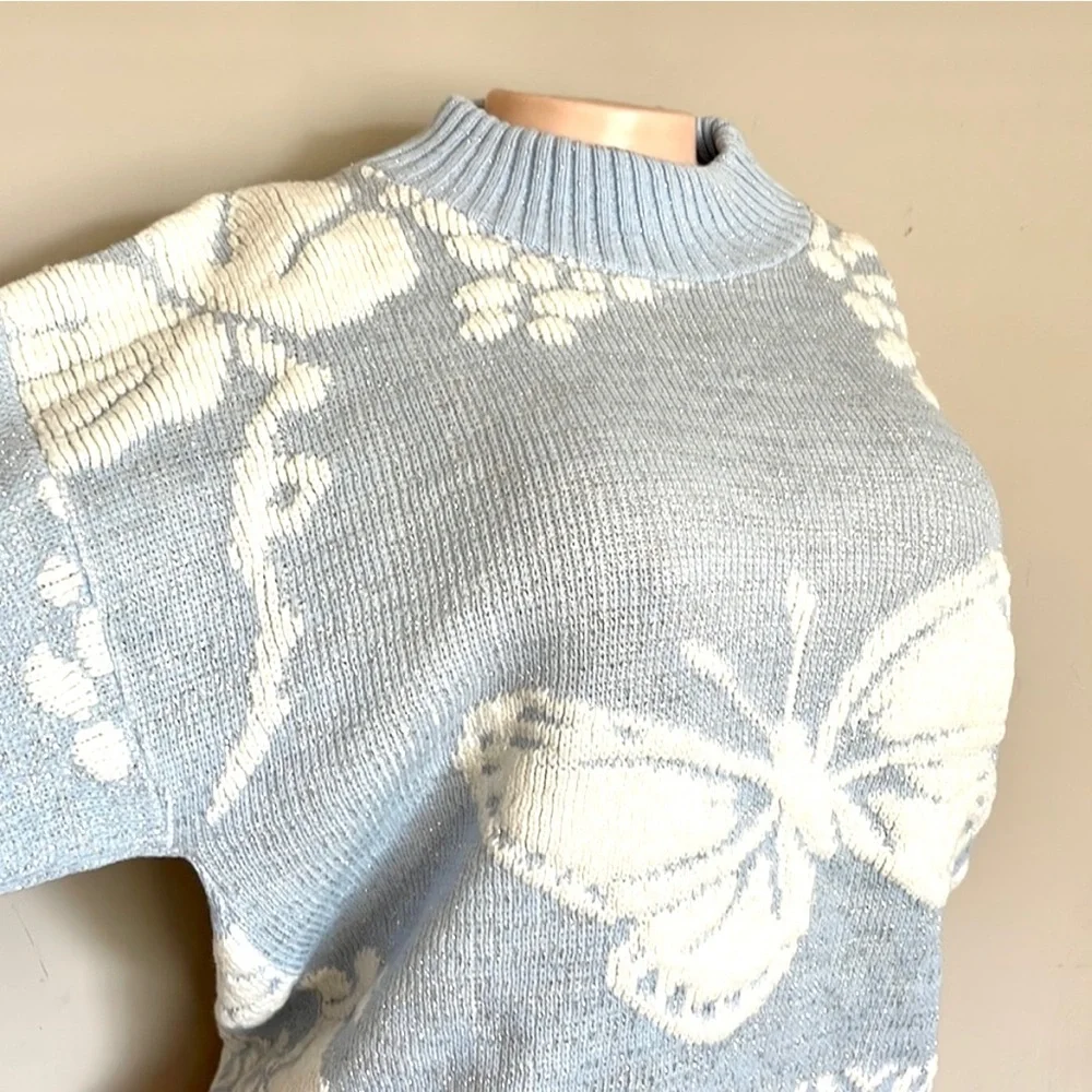 Vintage Metallic Butterfly Sweater - Picture 4 of 4
